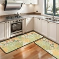 thumbnail image 3 of Kitchen Rugs Sets Of 2,Pioneer Flower Floral Print Pattern Anti Fatigue Kitchen Mat Rugs Non Slip Washable,Decorative Kitchen Floor Mats for Kitchen,Sink,Laundry,17"x47"+17"x47", 3 of 5