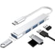 thumbnail image 2 of Adaptador multipuerto USB C a USB, divisor USB C de 4 puertos de aluminio para laptop,  3/4 Data USB Hub compatible con  Pro/Air,  Pro, , Chromebook | Teclado, , HDD, 2 of 6
