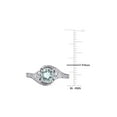 thumbnail image 2 of 7/8 Carat (Ctw) Clear Aquamarine and White Topaz Swirl Ring in 10K White Gold with Diamonds for Women, 2 of 6