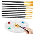 thumbnail image 5 of UPOUART Watercolor Painting Brushes Round Palette White 10Pcs 1Palette 6.7x6.7x0.4in, 5 of 8