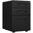 thumbnail image 1 of Vinsetto 3-Drawer Filing Cabinet w/ Wheels, Lockable Office Storage Drawer, 1 of 10