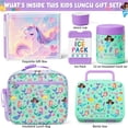 thumbnail image 3 of Set de loncheras Fimibuke Bento para niños con termo de 960 ml Mermaid, 3 of 9