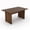 Winston Walnut, variant on COLAMY Modern Dining Table, 63" Wood Kitchen Table for 6 People, Sturdy Farmhouse Dining Room Table with Unique Line Detail - Winston Walnut