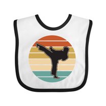 Inktastic Karate Martial Arts Silhouette Boys or Girls Baby Bib