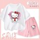thumbnail image 1 of Traje de verano Hello Kitty para niñas, pantalones cortos de manga corta, de dos piezas, finos, transpirables, de talla mediana a grande, pantalones cortos de media manga para niños, 1 of 5