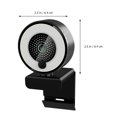 thumbnail image 2 of ELAYARD Video Conference Camera Webcam Black ABS Material Fill Light 1Set, 2 of 8