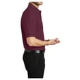 thumbnail image 3 of Yellow Rooster Male Silk Touch Polo Men Extended T-Shirts Burgundy 5XL, 3 of 7