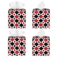 thumbnail image 2 of Saiise Playing Cards Pattern Square Leather Tissue Box Cover for Home Office Car Table, PVC Waterproof Durable Stylish Design, 2 of 7