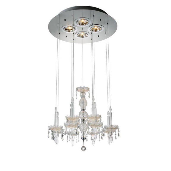 Whiteline Modern Lighting Clear Macy Contemporary Pendant Lamp