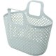 thumbnail image 1 of Cesta de almacenamiento portátil para ducha, cesta de almacenamiento de plástico flexible con asas, contenedor organizador para baño, despensa, cocina, dormitorio universitario, camping, gris Ormromra DLM402-1, 1 of 2