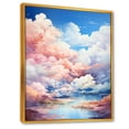 thumbnail image 2 of Designart "Minimalist Horizon: Clouds Caress I" Minimalism Floater Framed Wall Art Prints, 2 of 5