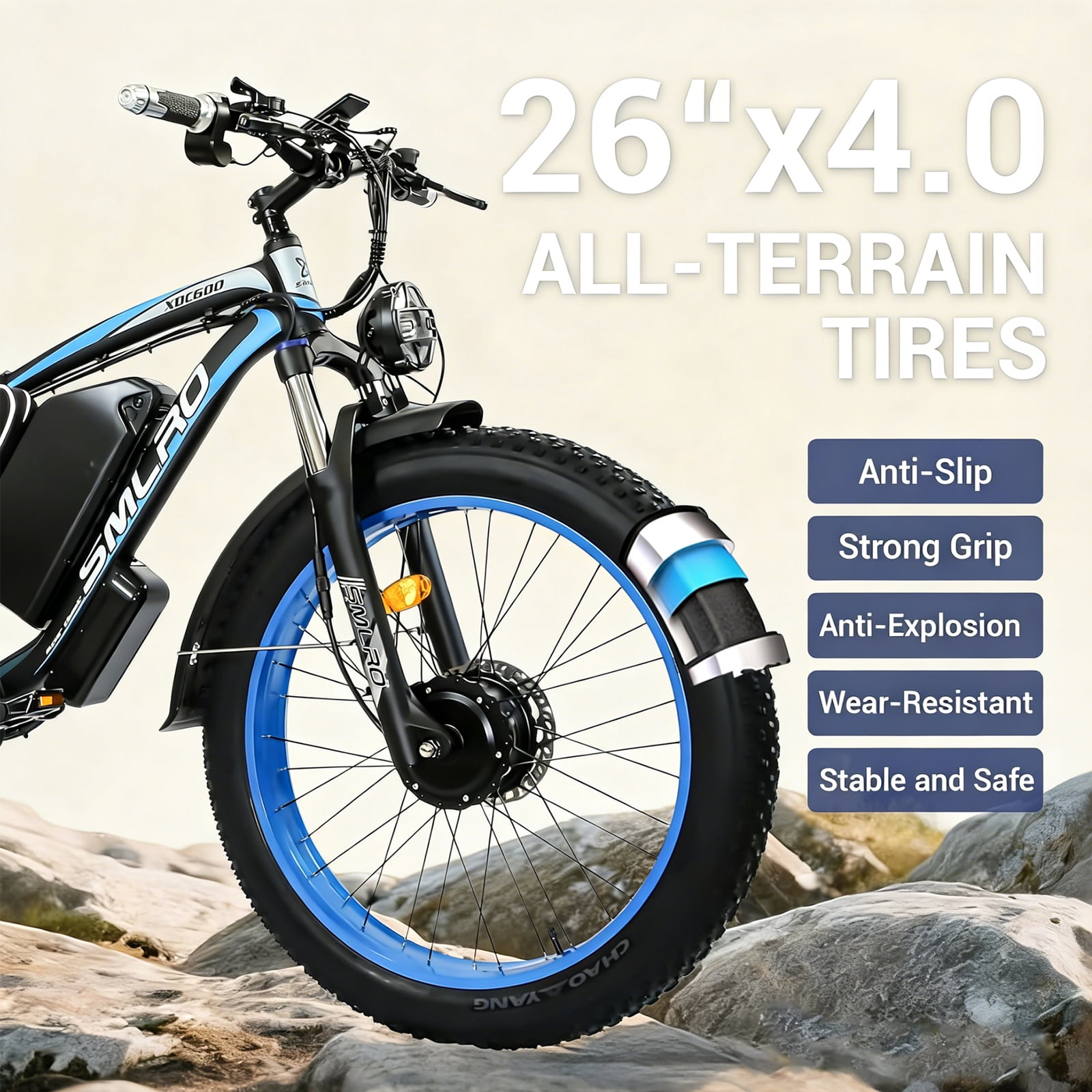 5000W (Peak) Electric Bike for Adults, 26x4.0 Fat Tire E-Mountain Bicycle, 52V-30Ah Removable Battery Ebike, Electric Motorcycle Beach Snow Ebike for Men, Green