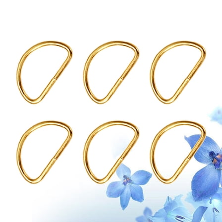 Raindrops 100Pcs Heavy Duty D Rings Metal Hardware for Belts and Dog Collars