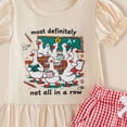 thumbnail image 4 of HCNTES Toddler Girl Outfit Letter most definitely not all in a row Tee and Plaid Shorts 2-Piece Set for Daily Wear Summer Girl Clothes, 4 of 4