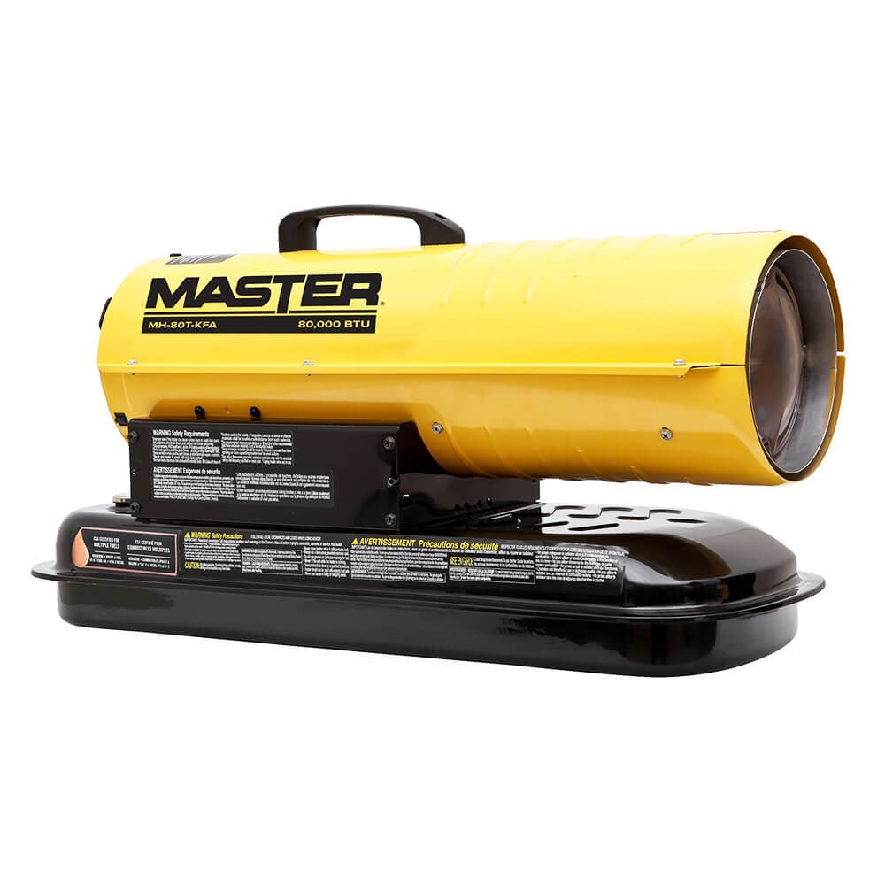 Master MH-80T-KFA Forced Air Torpedo Heater, 80,000 BTU, Kerosene/Diesel -  Walmart.com