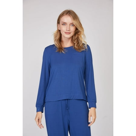 

Nestin Women s Bamboo Rayon Pleated Back Long Sleeve Loungewear Sleepwear