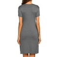 thumbnail image 5 of WISEFIN Women's Nursing Breastfeeding Solid Color Short Sleeve Casual Maternity Dresses, 5 of 5