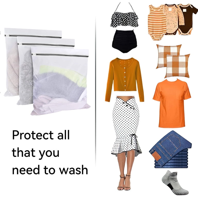 Bevtee Mesh Laundry Bags, 6-Pack with Zipper, 22" x 22" photo 3
