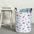 thumbnail image 6 of Fuzoiu Dinosaur Print Circular Hamper,Laundry Basket with Handle,Collapsible Laundry,Dirty Clothes Storage Basket,for Bedroom Bathroom Dorm Living Room-Medium, 6 of 6