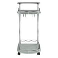 thumbnail image 6 of Monarch Specialties Elfman 2-Shelve Serving Cart Chrome And White, 6 of 7