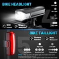thumbnail image 4 of Luces para bicicleta APECYC, 1200 lúmenes, faro delantero y luz trasera USB, 4 of 8