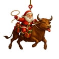 thumbnail image 2 of Colgante de Papá Noel para Árbol de Navidad de 8 Cm | Adorno Colgante Festivo y Divertido | Luces Brillantes | Regalo Ideal para Amantes de Los Perros | Decoración Navideña Coleccionable, 2 of 6