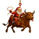 thumbnail image 2 of Seyotauo Christmas Tree Ornament Santa Claus Riding Bull Pendant – Christmas Holiday Decor, Christmas Tree Hanging Decoration for Family & Friends, Collectible Ornament, 2 of 6
