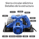 thumbnail image 2 of Kit De Sierra Circular De 7-1/4 Pulgadas 190mm 1650w Azul/Negro, 2 of 5