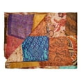 thumbnail image 5 of KANTHA Silk Throws 60" X 90" Turquoise / Blue / Yellow, 5 of 5
