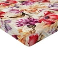 thumbnail image 4 of Ambesonne Floral Fitted Sheet, Retro Flowers Wild Botany, Twin XL Size, Peach Fuchsia and Dark Coral, 4 of 5