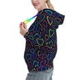 thumbnail image 2 of Disketp Colored Hearts Womens Casual Hoodies Crew Neck Long Sleeve Sweatshirts Pullover Tops-XX-Large, 2 of 7