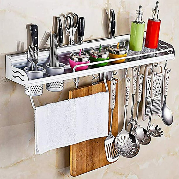 NK HOME Aluminum Multipurpose Kitchen Utensils Holder Organizer (No