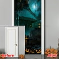 thumbnail image 3 of Halloween Door stickers Door Cover Fridge stickers Scary Decorations Spooky Porch Decor Self-adhesive, Removable for Outdoor Indoor Photo Background Wall,SPW-F1155,M(44x200cmx2Pcs), 3 of 16