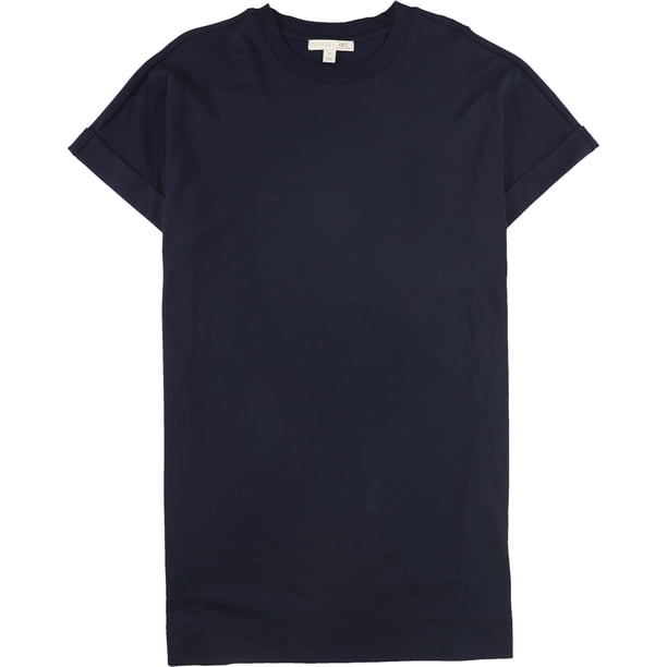 Vestido camisero sólido INC para mujer azul XS