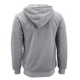 thumbnail image 2 of Men's Texas Embroidered Sherpa Lined Warm Zip Up Fleece Hoodie Sweater Jacket (H. Grey, M), 2 of 3