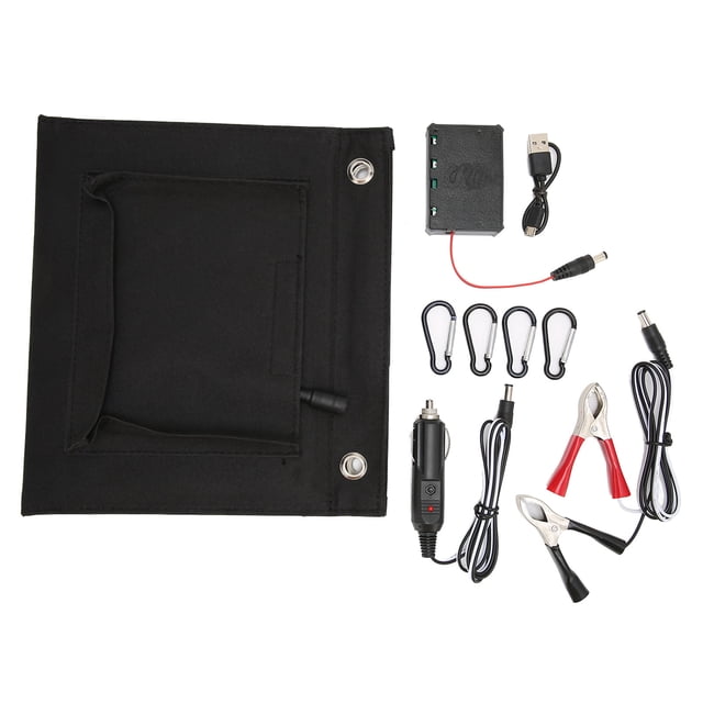 Cargador solar portátil impermeable de 25 W y 18 V, plegable, para vehículo eléctrico, teléfono móvil, cargador solar USB para camping y senderismo.