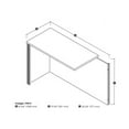 thumbnail image 2 of Bestar 99810-1139 Prestige Plus return table in Bordeaux &amp; Graphite finish, 2 of 2
