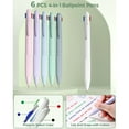 thumbnail image 3 of Four Candies 56 PCS Aesthetic Supplies with Pencil Case, 6 Multicolor Pen, 12 Pastel Highlighters, 5 Gel Pens Black Ink, 9 Mechanical Pencils for  Stationary Set Preppy Stuff (Green), 3 of 9