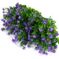 thumbnail image 4 of Sinhoon 12 Bundles Outdoor Artificial Flowers UV Resistant Boxwood Plants, Greenery for Indoor Outside Garden Home Decor (Purple), 4 of 12