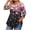 Pink, variant on Flowy Graphic Tees Womens Plus Size 3/4 Length Sleeve Tshirts Casual Trendy Going Out Tops(Orange, 3XL)