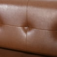 thumbnail image 6 of Noble House McCardell Sofa, Cognac Brown and Espresso Faux Leather, 6 of 9