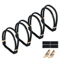 thumbnail image 1 of Uxcell 4 Pairs High Heels Shoe Straps, Rhinestone Elastic Shoe Straps Heels Detachable Ankle Straps Replacement Shoelace Crystal for Women Loose Slippers Sandals, Black, 1 of 7