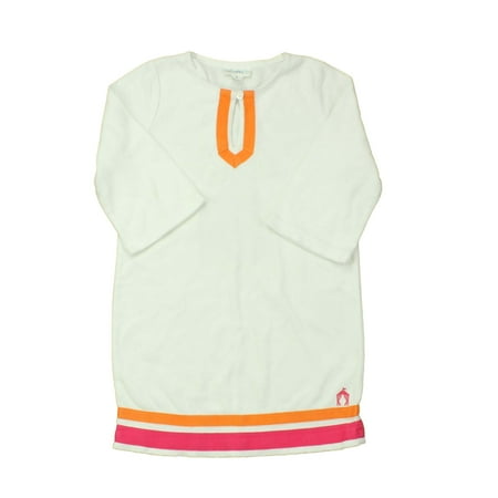 

Pre-owned Cabanalife Girls White | Orange Cover-up size: 5T