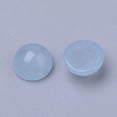thumbnail image 2 of 50pcs Natural White Jade Cabochons Dyed Half Round/Dome Sky Blue 6x3~4mm, 2 of 2