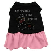 Christmas Pet Dog Cat Dress Rhinestone, "Snowman's Best Friend"