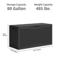 thumbnail image 2 of Dextrus 80 Gallon Resin Deck Box,Outdoor Storage Box with Lockable lid for Patio Furniture, Black, 2 of 8