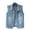 610#Light blue, variant on Women's Slim-Fit Tank, Multi Color Denim Vest Female Short Spring And Summer Slim Thin Burlap Sleeveless Shoulders Broken Holes Vest Jacket