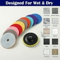 thumbnail image 4 of 13Pc 4 Inch Diamond Polishing Pads Set With 5/8''-11 Backer Pad, 50-8000 Grit Pads For Granite Marble Concrete Stone Polishing, For Countertop Floor Tile Grinding Buffing, 4 of 6