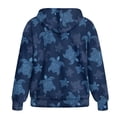 thumbnail image 5 of Uorisanigo Blue Turtle Print Hoodie Oversized Sweatshirt Size XL Loose Fashion Long Sleeve Comfy Casual Sweatshirts Soft Warm Winter Clothing Outfits, 5 of 7
