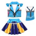thumbnail image 5 of Halloween Popular Singers Idol Cosplay Costume, Stage Role Play Fancy Performance Costume, Includes Vest, Outerwear and Skirt with Bag, Birthday Event and Halloween Dance Party, 100(2-3 Years), 5 of 9